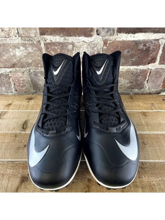 NWOB Nike Zoom Code Elite 3/4 Black Football Cleats Shoes Size 18 (603368-002) main image 6